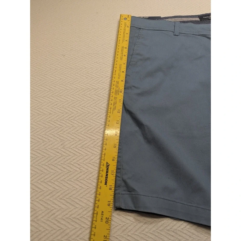 Nickel & Iron‎ Mens Stretch Chino Shorts Blue Gray NWT Form Function